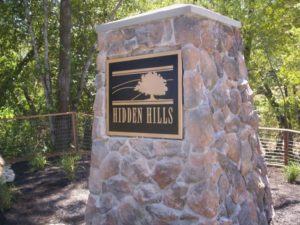 Hidden Hills Monument Sign