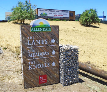 Outdoor signs for Allendales community. Helping direct traffic within its communities.