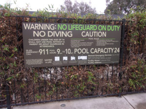 Apartment Pool Sign