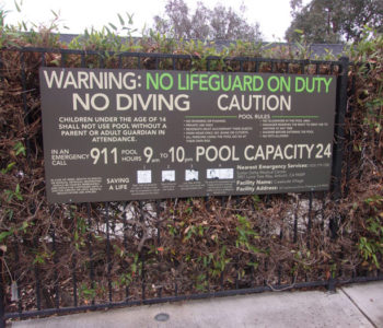 Apartment Pool Sign