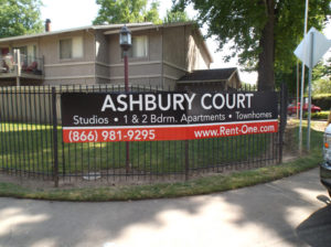 Ashbury Court Townhome Banner Sign