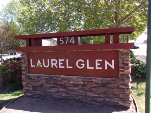 Laurel Glen Apartment Sign With Numbering