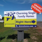 real estate outdoor directional sign