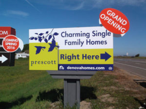 real estate outdoor directional sign