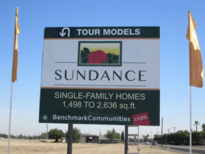 Sundance Family Homes Onsite Sign