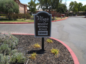 Villagio Apartment Homes Promotional Sign