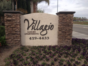 Villagio Luxury Apartment Homes Monument Sign