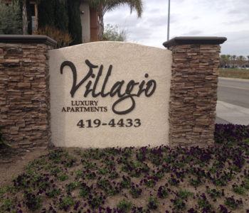 Villagio Luxury Apartment Homes Monument Sign