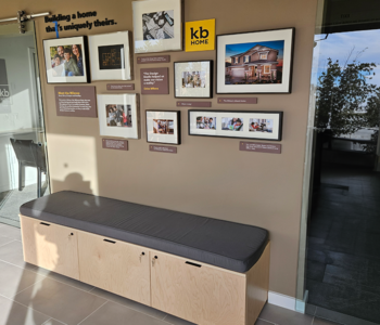 KB Home's lifestyle and impact wall.
