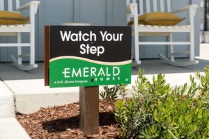 Emerald Homes Caution Sign