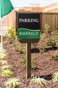 Emerald Homes Parking Sign