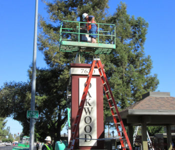 Amberwood Apartments Monument Sign Install