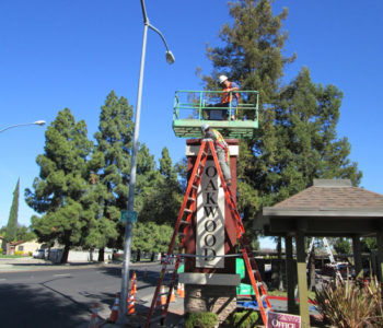 Apartment Monument Sign Installation