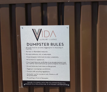 Dumpster Sign