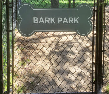 Dog park sign