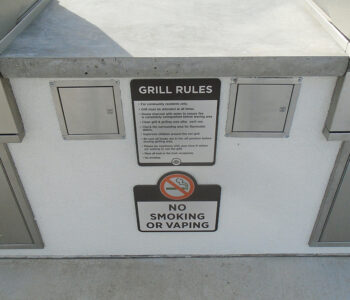 BBQ & No Smoking sign